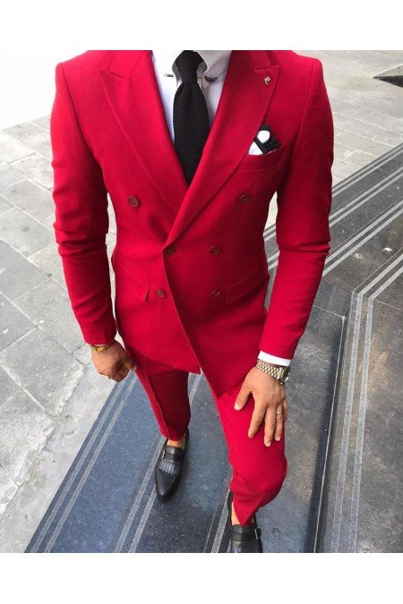 Kırmızı Erkek Takım Elbise