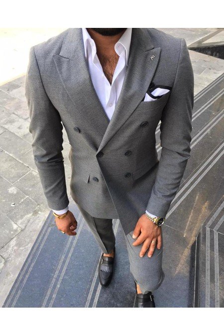 Gri Erkek Takım Elbise