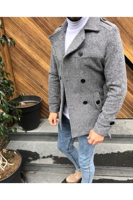 Gri Erkek Mont Gri Erkek Mont