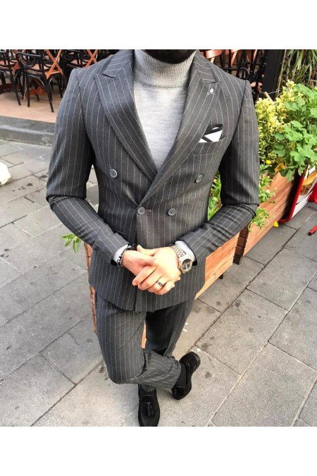 Gri Erkek Takım Elbise