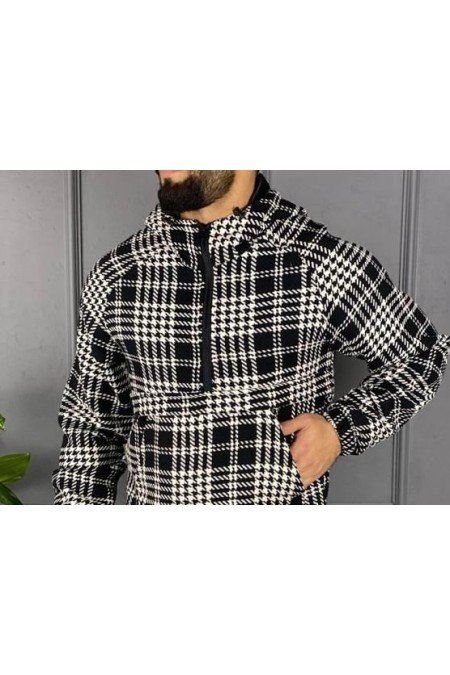 Ekose Erkek Sweatshırt