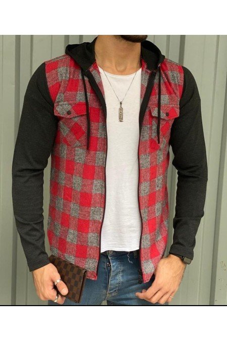 Kırmızı Erkek Hırka Kırmızı Erkek Hırka