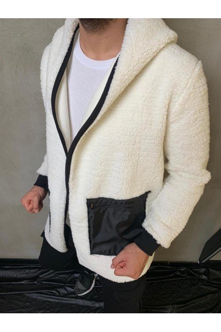 Beyaz Erkek Sweatshırt