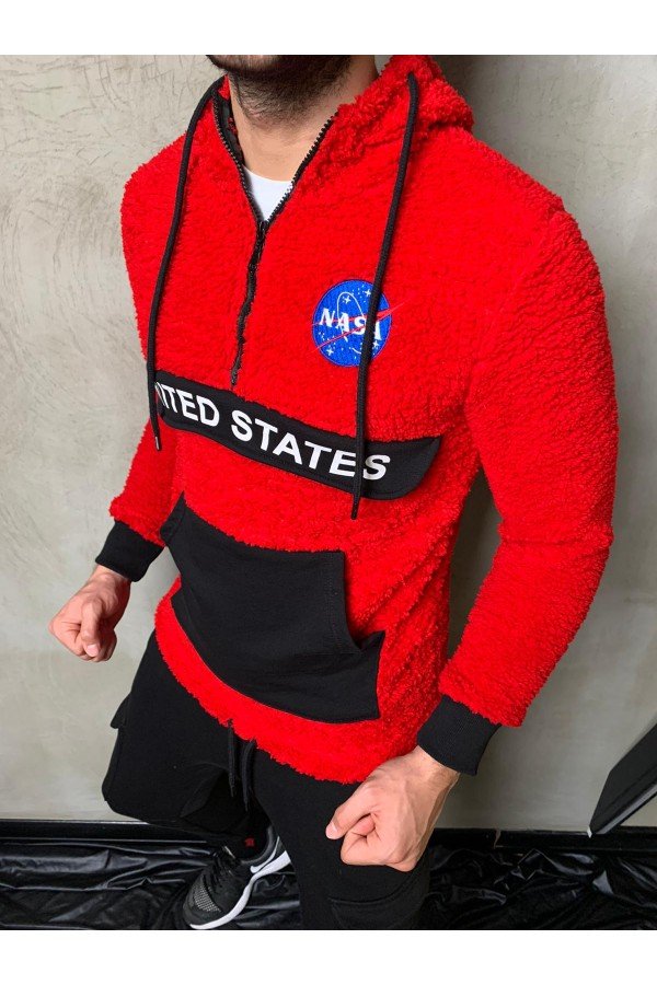 Kırmızı Erkek Sweatshırt Kırmızı Erkek Sweatshırt
