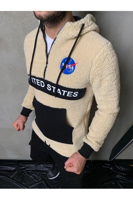 Krem Erkek Sweatshırt