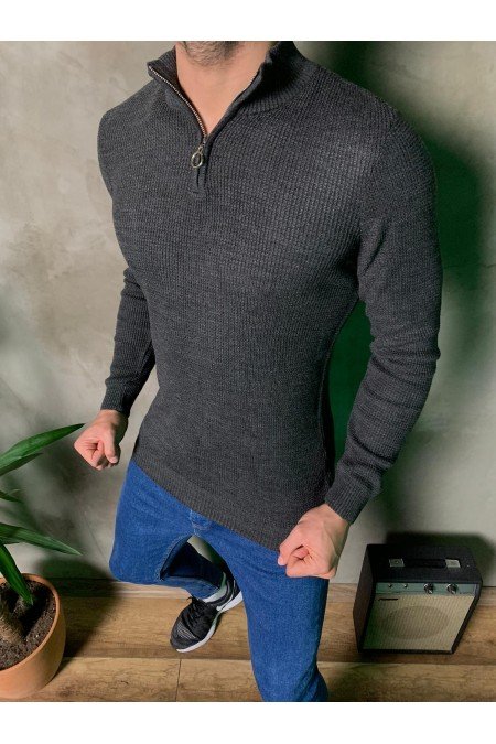 Antrasit Erkek Kazak