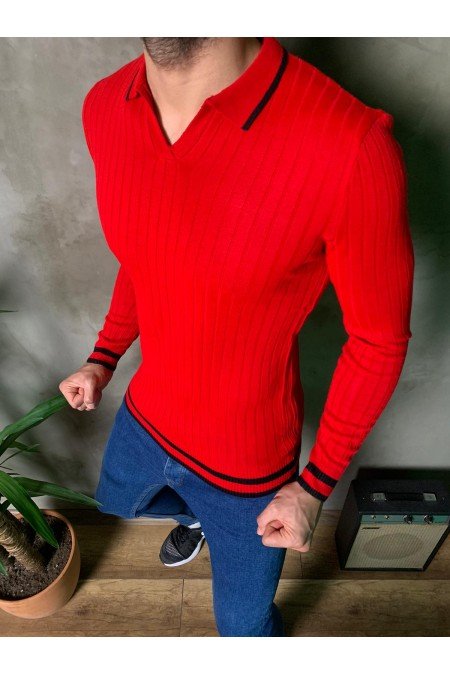 Kırmızı Erkek Kazak