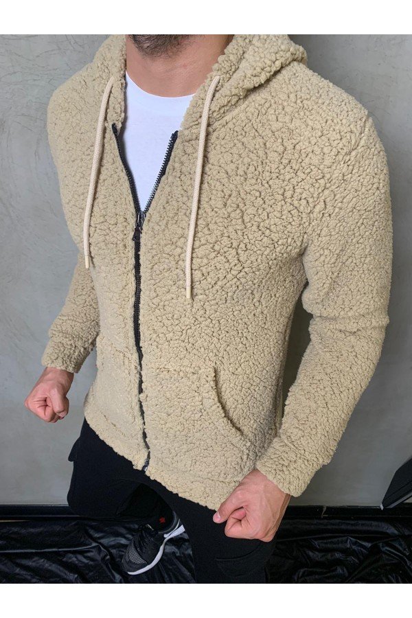 Krem Erkek Sweatshırt Krem Erkek Sweatshırt