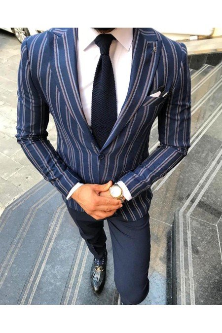 Çizgili Erkek Ceket