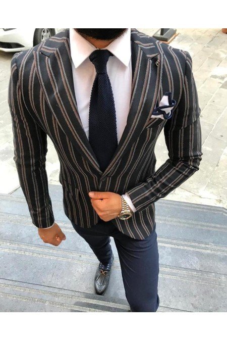 Çizgili Erkek Ceket