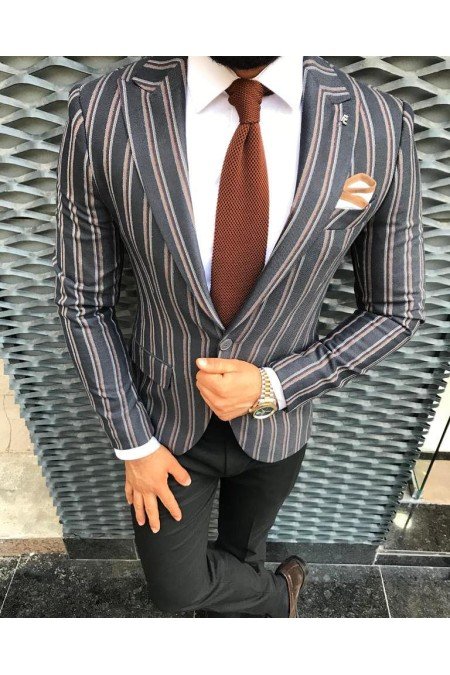 Çizgili Erkek Ceket