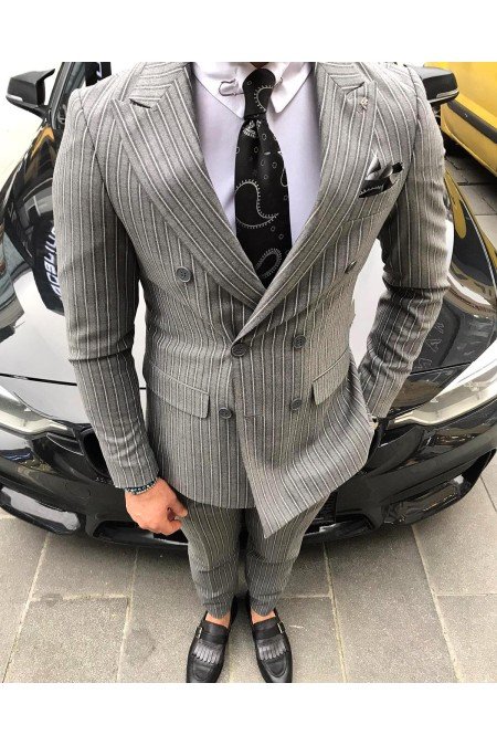 Gri Erkek Takım Elbise