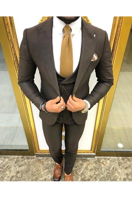 Kahve Erkek Takım Elbise