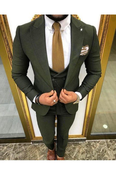 Koyu Yeşil Erkek Takım Elbise
