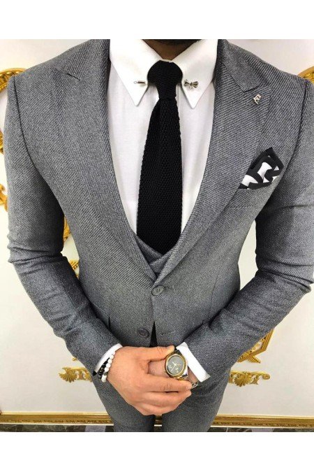 Gri Erkek Takım Elbise