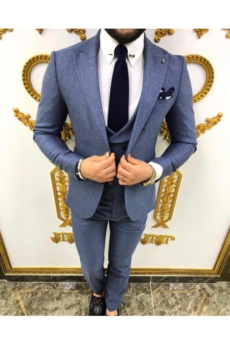 Açık Mavi Erkek Takım Elbise