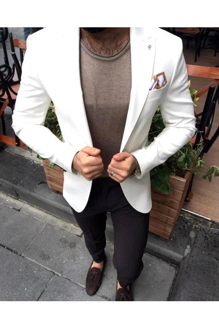Beyaz Erkek Ceket