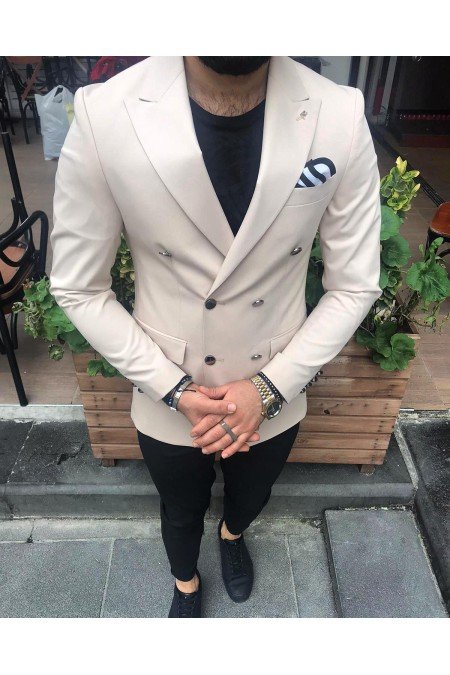 Krem Erkek Ceket