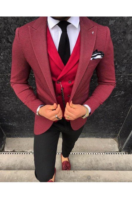 Bordo Erkek Takım Elbise