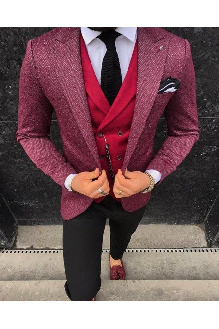 Bordo Erkek Takım Elbise