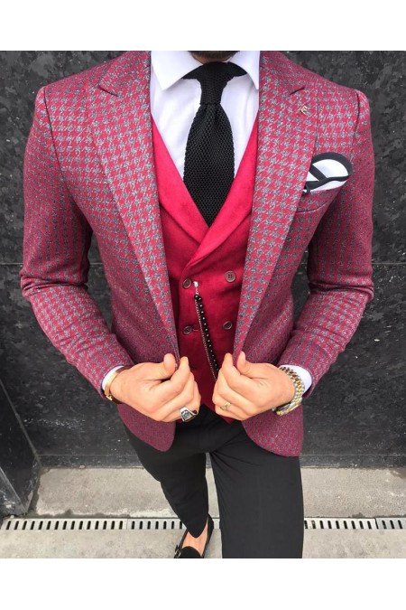 Kırmızı Erkek Takım Elbise