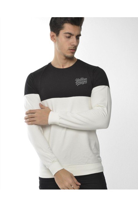 Beyaz Erkek Sweatshırt