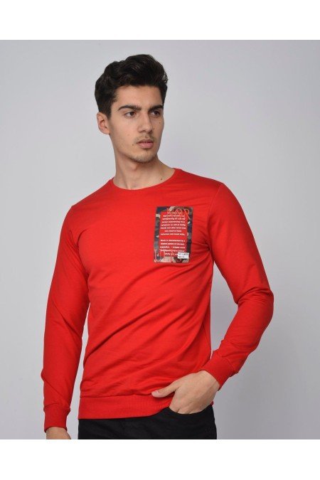 Kırmızı Erkek Sweatshırt