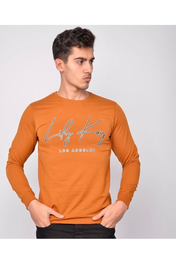 Turuncu Erkek Sweatshırt Turuncu Erkek Sweatshırt
