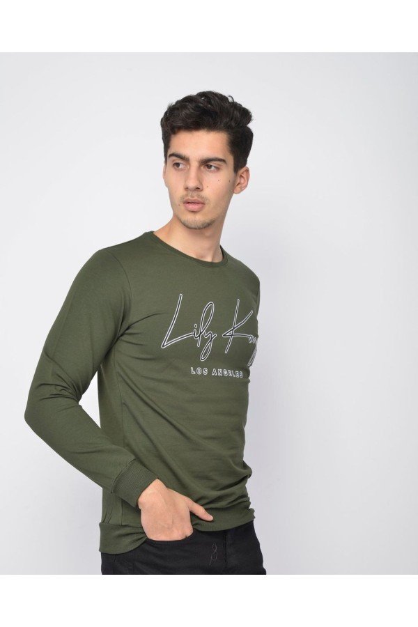 Haki Erkek Sweatshırt Haki Erkek Sweatshırt