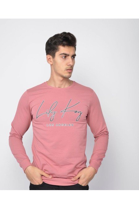 Pembe Erkek Sweatshırt