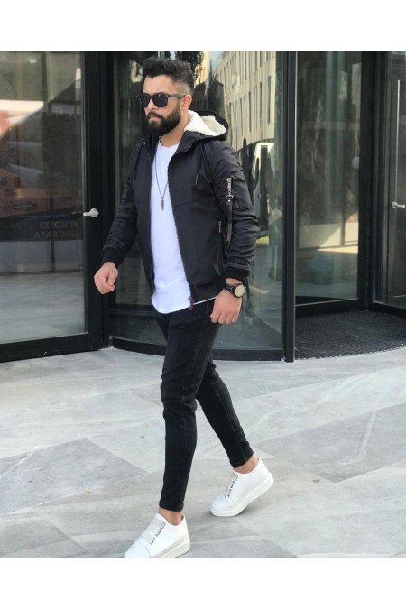 Siyah Erkek Mont Siyah Erkek Mont