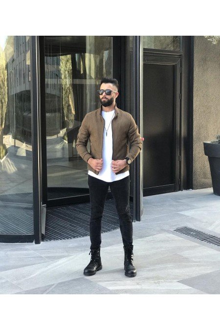 Haki Erkek Mont Süet Haki Erkek Mont Süet