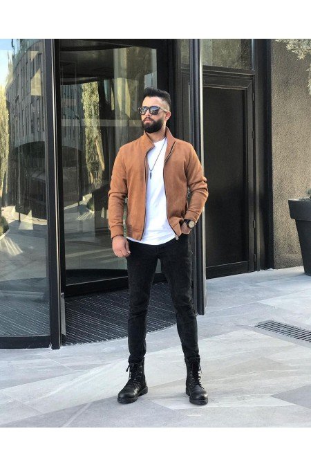 Tarçın Erkek Mont Süet Tarçın Erkek Mont Süet