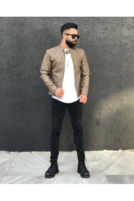 Bej Erkek Mont Deri Bej Erkek Mont Deri