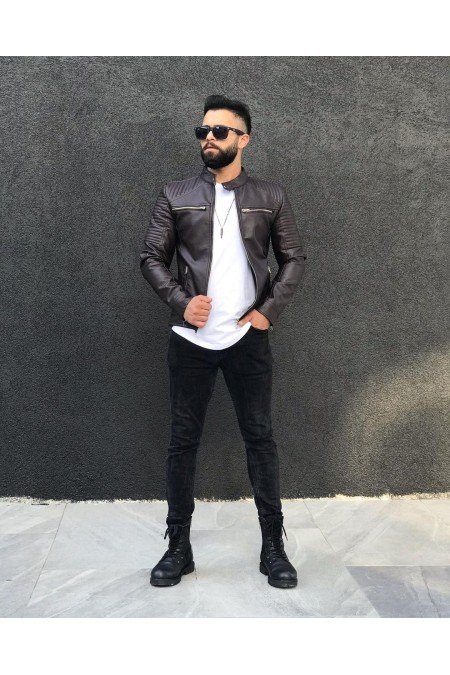 Kahve Erkek Mont Deri Kahve Erkek Mont Deri