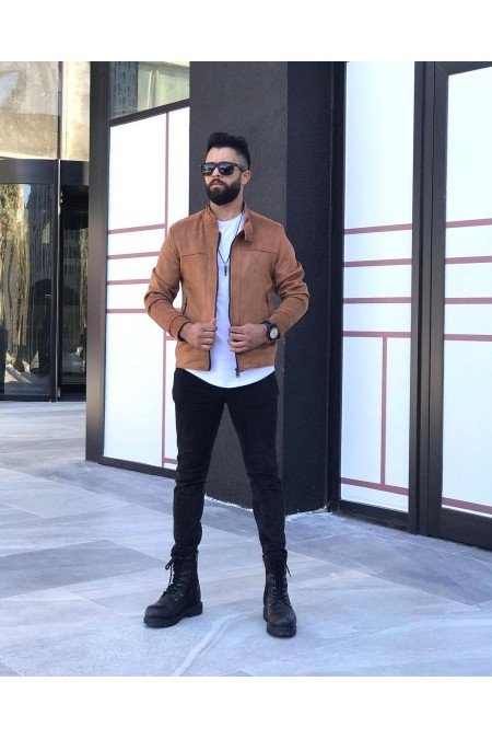 Tarçın Erkek Mont Süet Tarçın Erkek Mont Süet