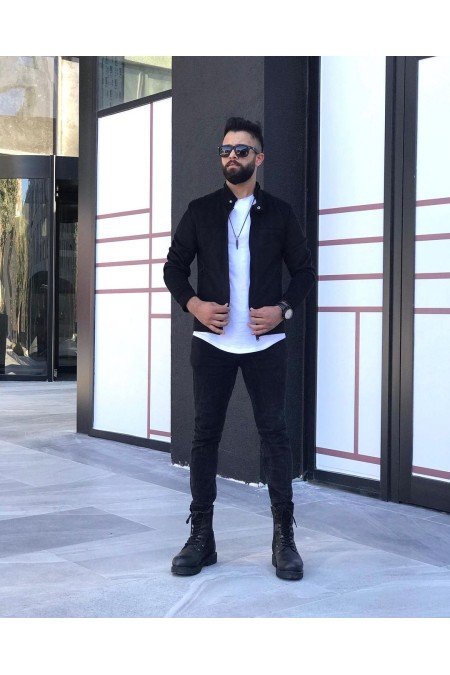 Siyah Erkek Mont Süet Siyah Erkek Mont Süet