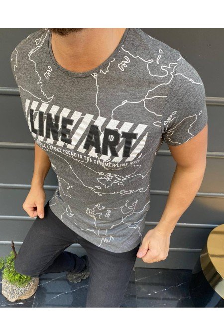 Gri Erkek T-Shırt