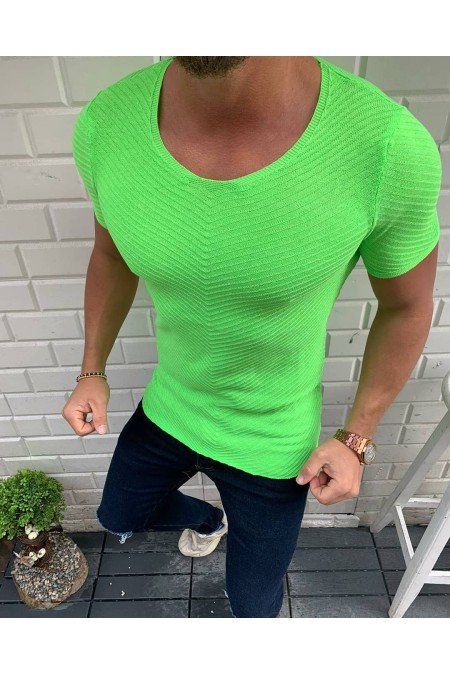 Neon Yeşil Erkek Kazak