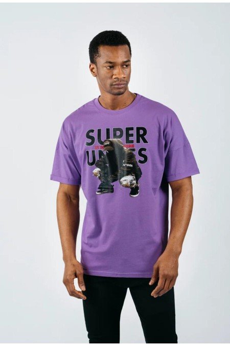 Mor Erkek T-Shırt