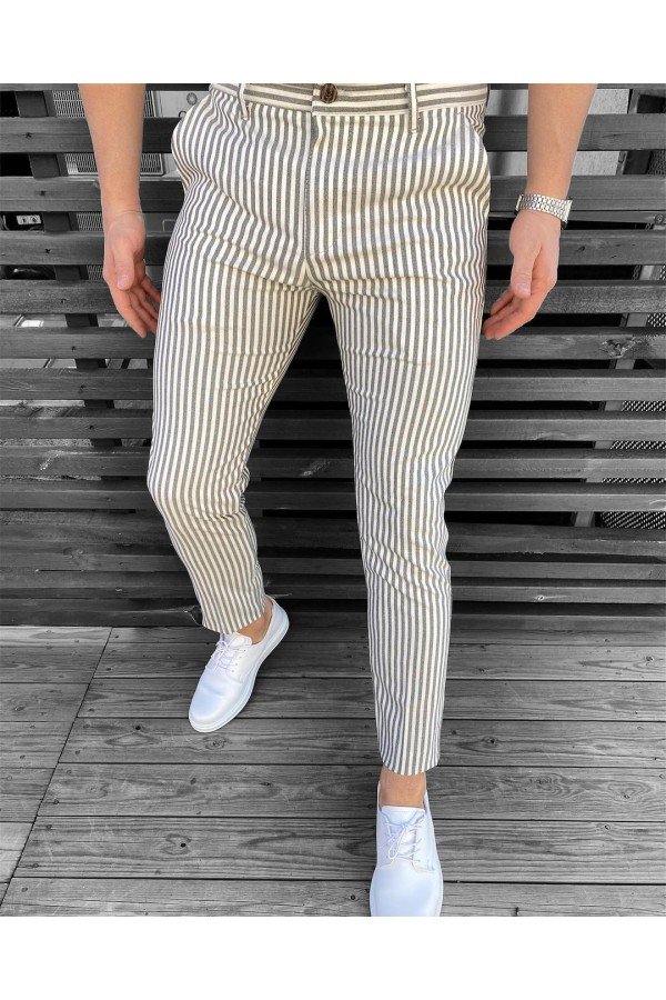 Çizgili Erkek Pantolon Çizgili Erkek Pantolon
