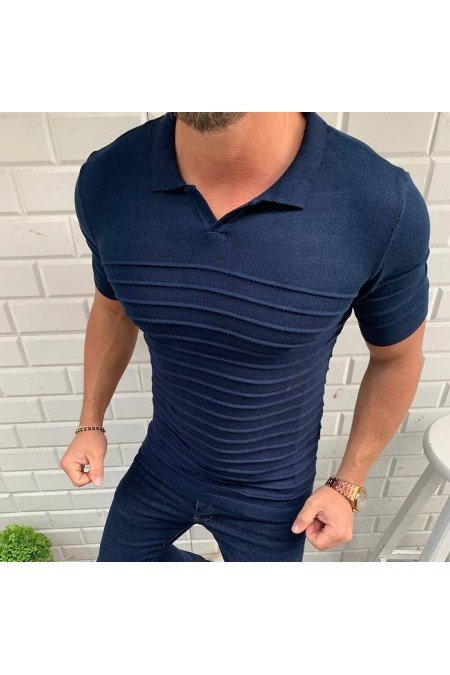 Lacivert Erkek T-Shırt Triko