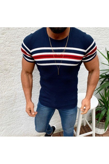 Lacivert Erkek T-Shırt Triko