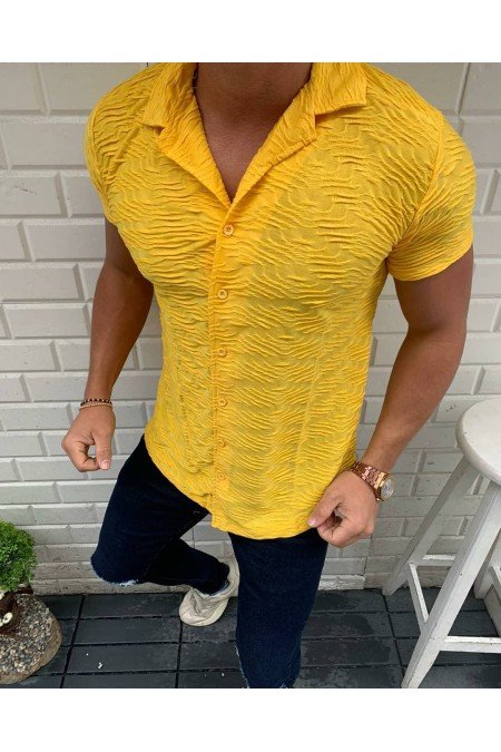 Sarı Erkek Gömlek