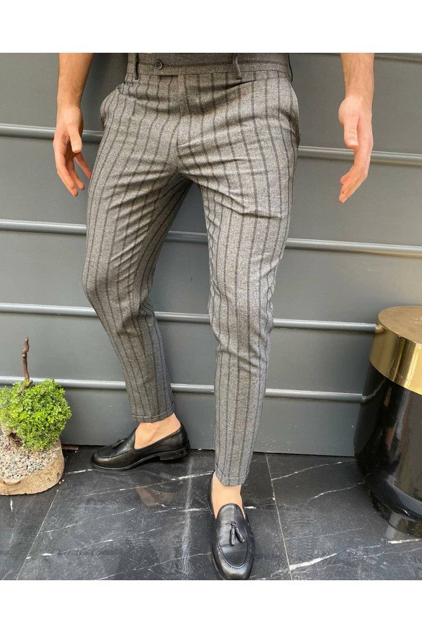 Çizgili Erkek Pantolon Çizgili Erkek Pantolon