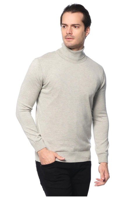 Gri Erkek Kazak Triko