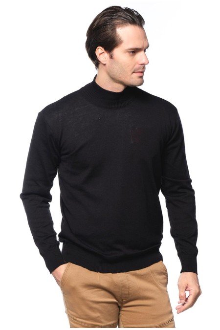 Siyah Erkek Kazak Triko