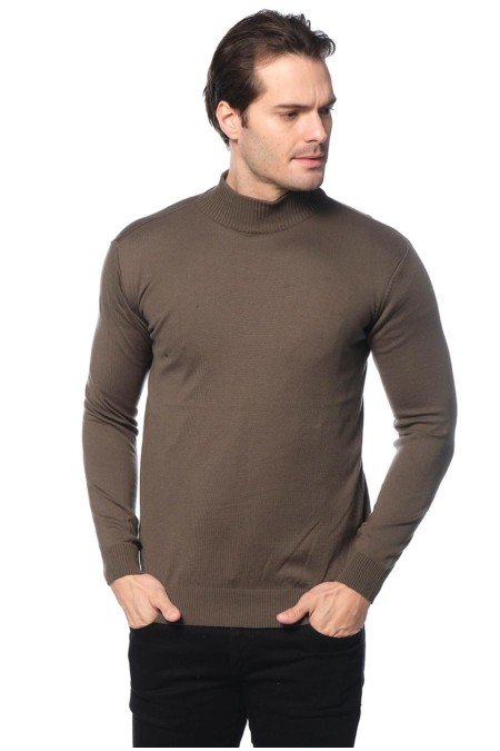 Kahverengi Erkek Kazak Triko