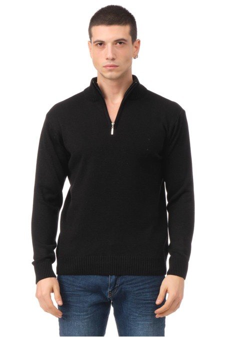 Siyah Erkek Kazak Triko