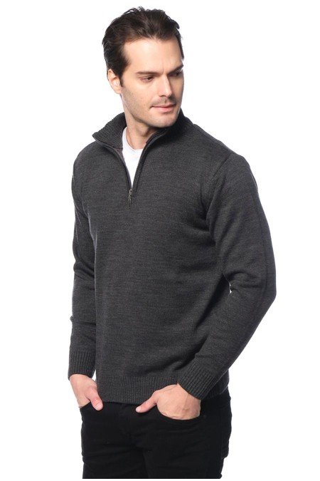 Antrasit Erkek Kazak Triko